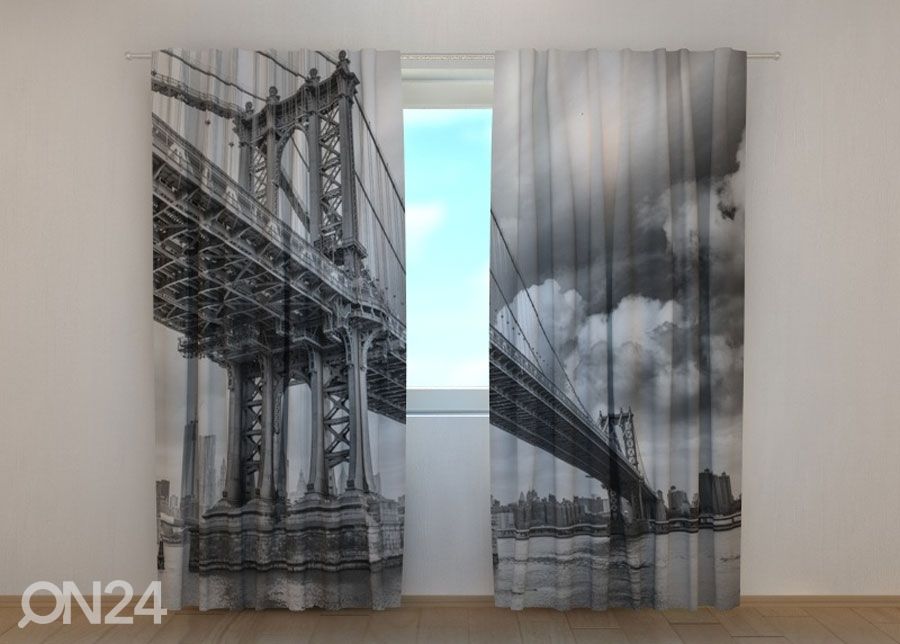 Pimendav kardin Black and White bridge 240x220 cm suurendatud