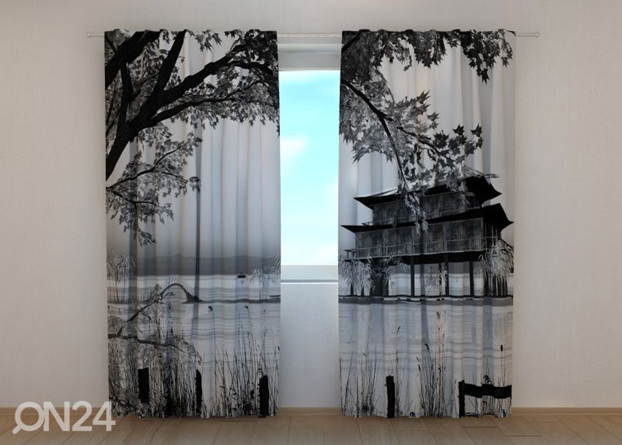 Pimendav kardin Chinese Landscape suurendatud