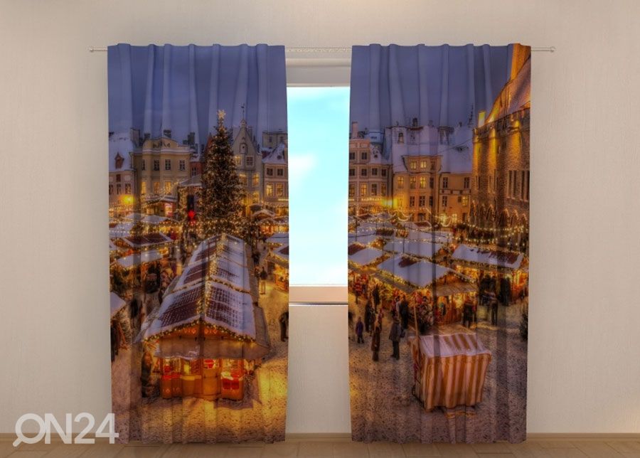 Pimendav kardin Christmas Fair in Tallinn 240x220 cm suurendatud
