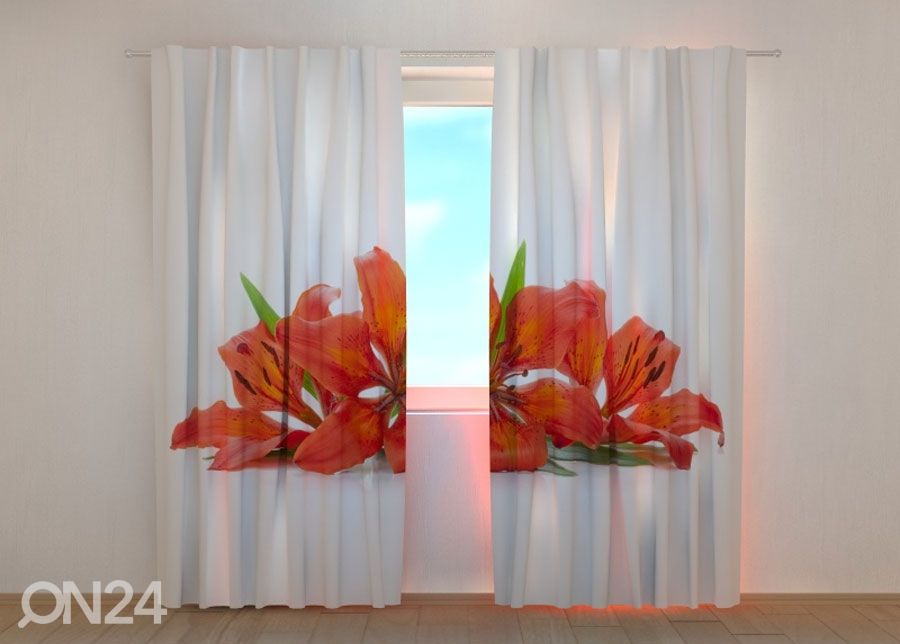 Pimendav kardin Fiery Lilies suurendatud