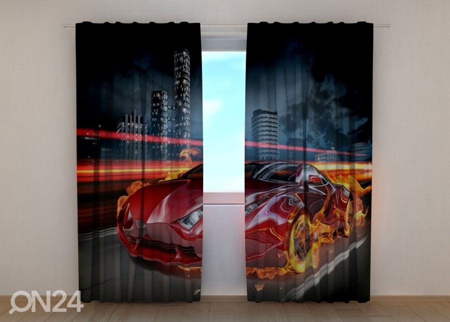 Pimendav kardin Fiery Supercar suurendatud