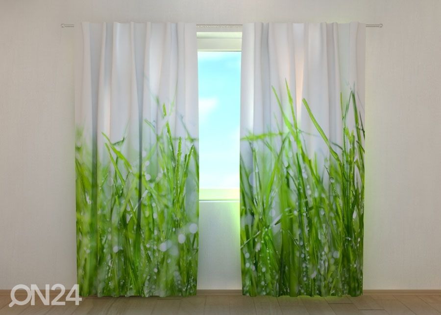 Pimendav kardin Fresh Green Grass 240x220 cm suurendatud