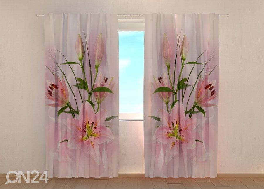Pimendav kardin Princess Lilies 240x220 cm suurendatud