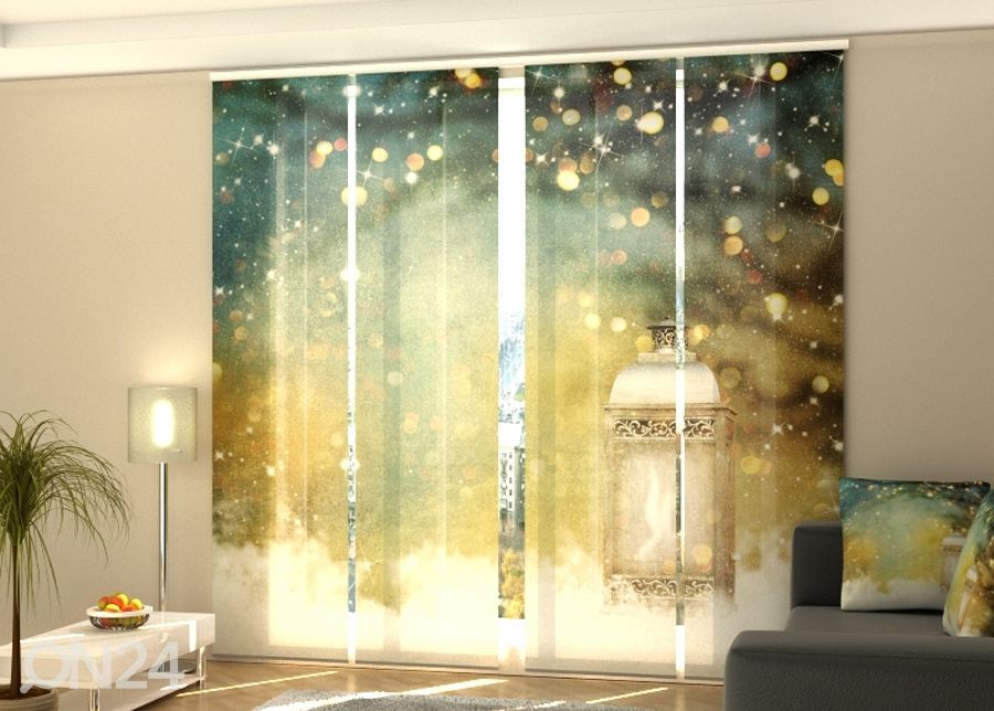 Pimendav paneelkardin Christmas Lantern 240x240 cm suurendatud