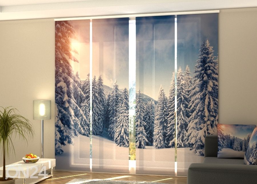 Pimendav paneelkardin Christmas Sunset 240x240 cm suurendatud