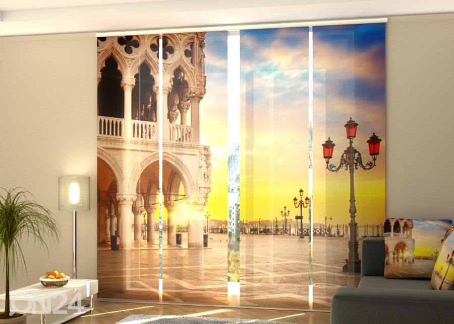 Pimendav paneelkardin Evening in Venice 240x240 cm suurendatud