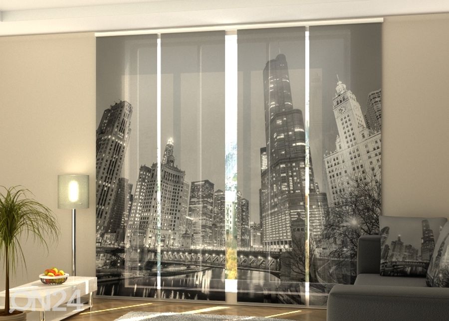 Pimendav paneelkardin Grey city 240x240 cm suurendatud