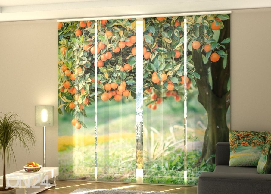 Pimendav paneelkardin Mandarin tree 240x240 cm suurendatud
