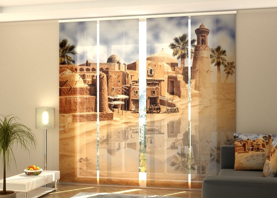 Pimendav paneelkardin Old fabulous city 240x240 cm suurendatud
