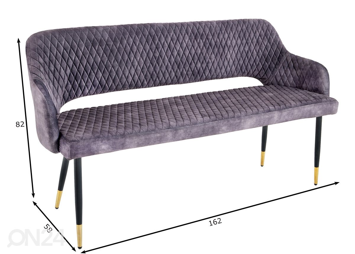 Pink Paris 162 cm suurendatud mõõdud