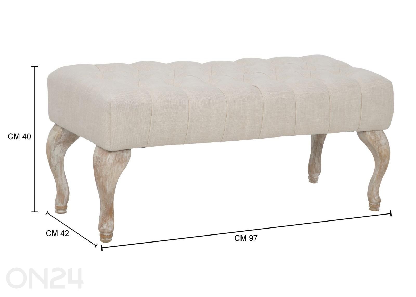 Pink Provenza 42x97 cm, beež suurendatud mõõdud