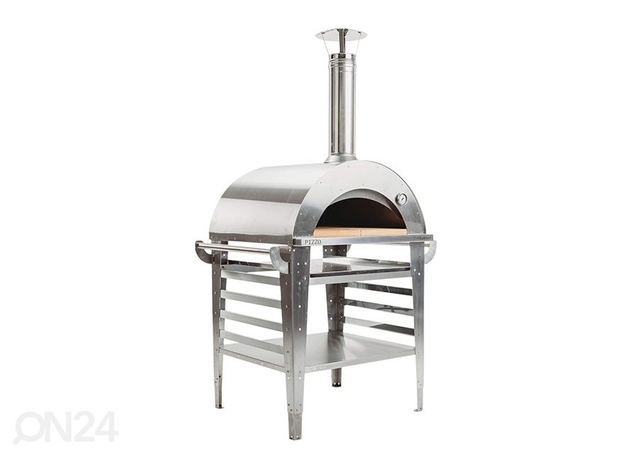Pitsaahi koos aluslauaga Pizzo-Set-Inox suurendatud