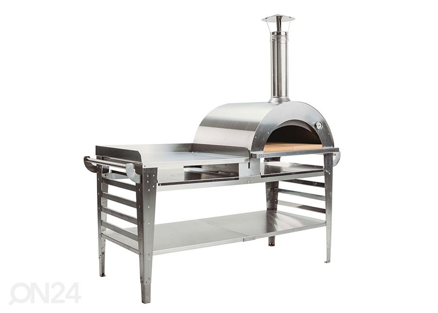 Pitsaahi koos aluslauaga Pizzo-XL-set-Inox suurendatud