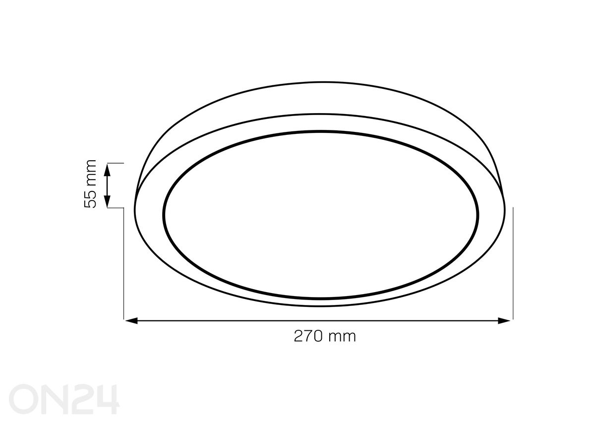 Plafoon Janus LED Ø 27 cm suurendatud