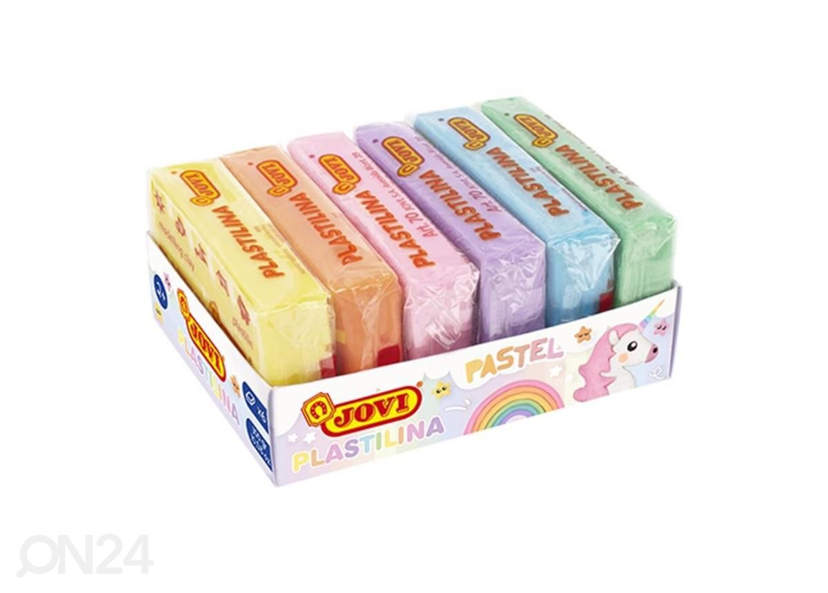 Plastiliin Jovi 6 pastellvärvi suurendatud
