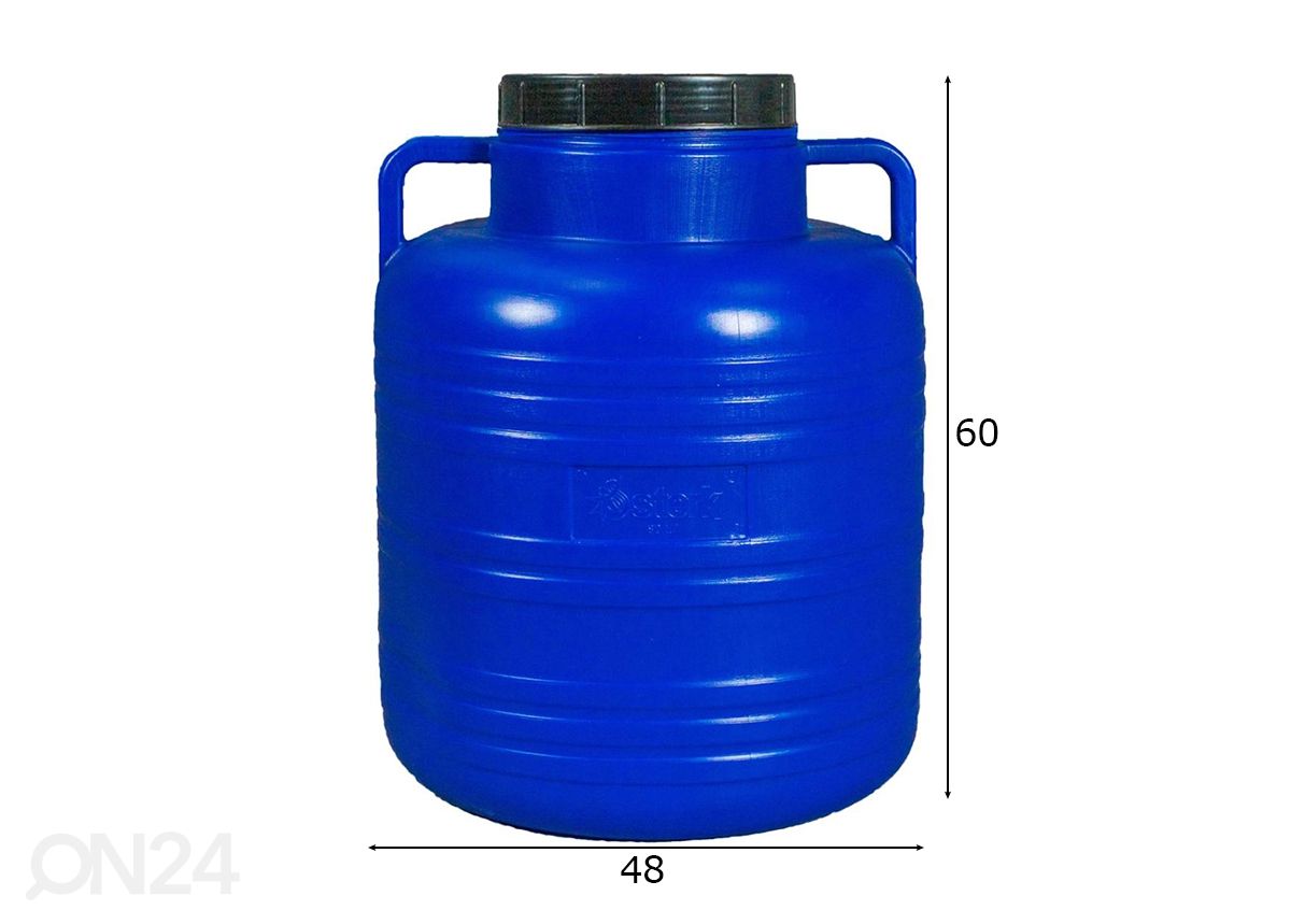 Plastpütt kaanega 80 L suurendatud mõõdud