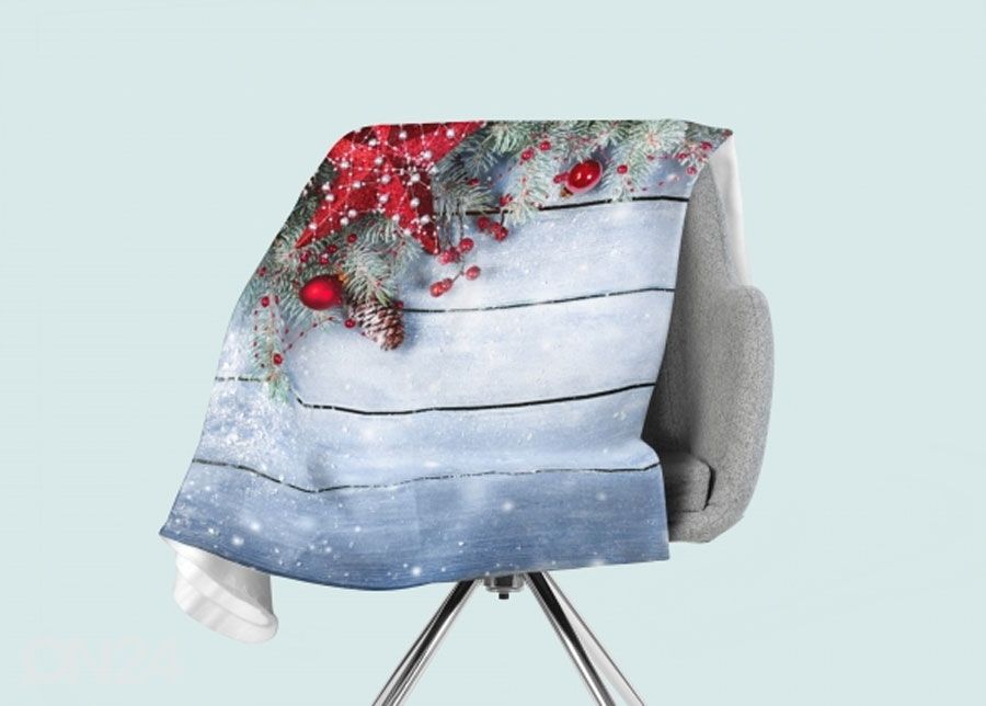 Pleed Christmas Red Star 130x150 cm suurendatud