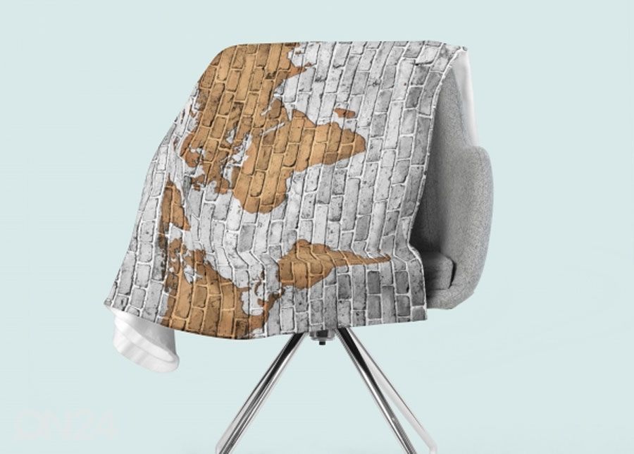 Pleed Drawn Map on the Wall 130x150 cm suurendatud