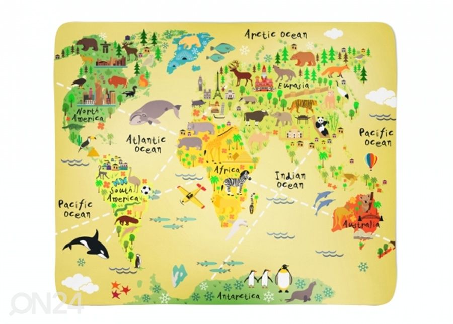 Pleed Kids Map 130x150 cm suurendatud