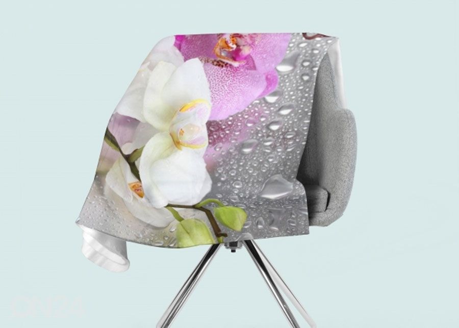 Pleed Orchids and Rain 130x150 cm suurendatud