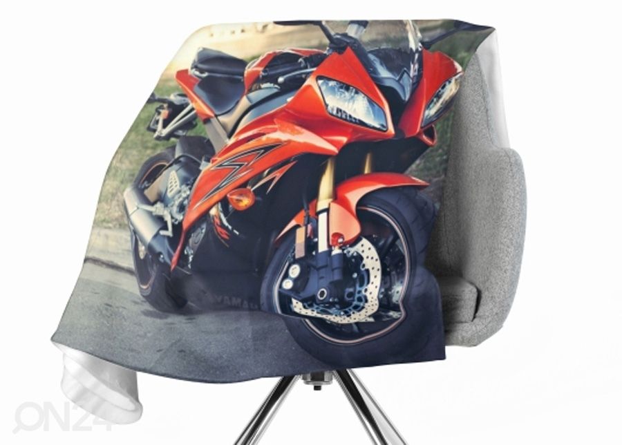 Pleed Red Motorcicle 130x150 cm suurendatud