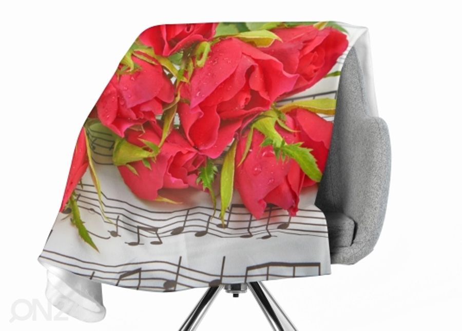 Pleed Roses and Notes 130x150 cm suurendatud