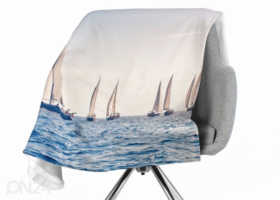 Pleed Sea and Sailboats 130x150 cm suurendatud