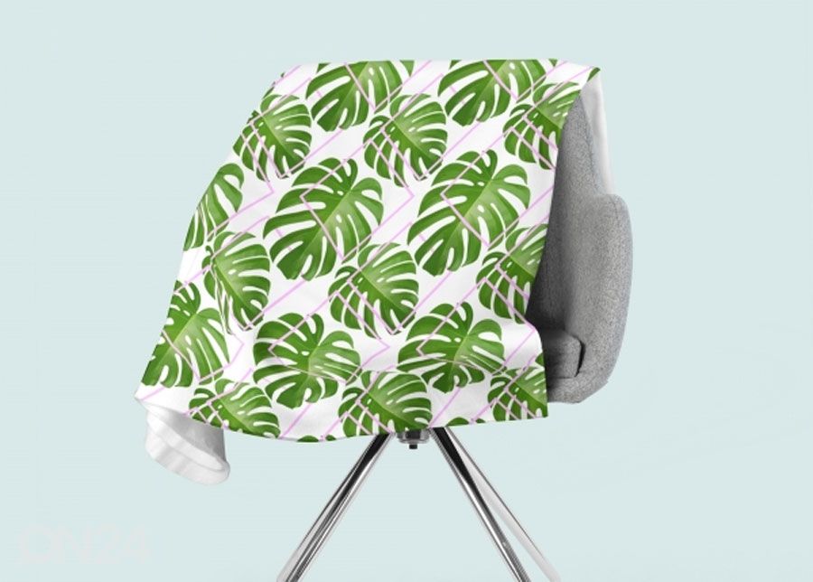 Pleed Tropical Palm Leaves 130x150 cm suurendatud