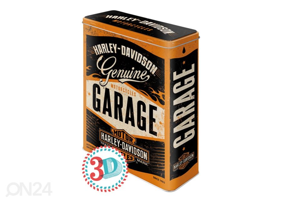 Plekkpurk 3D Harley-Davidson Garage 4 L suurendatud