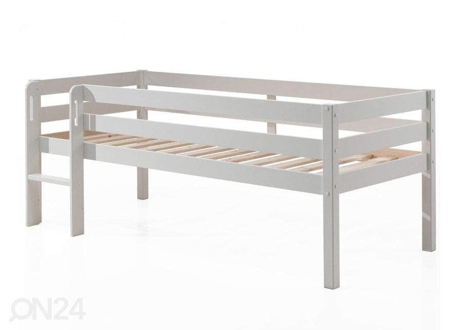 Poolkõrge lastevoodi Pino 90x200 cm, valge suurendatud