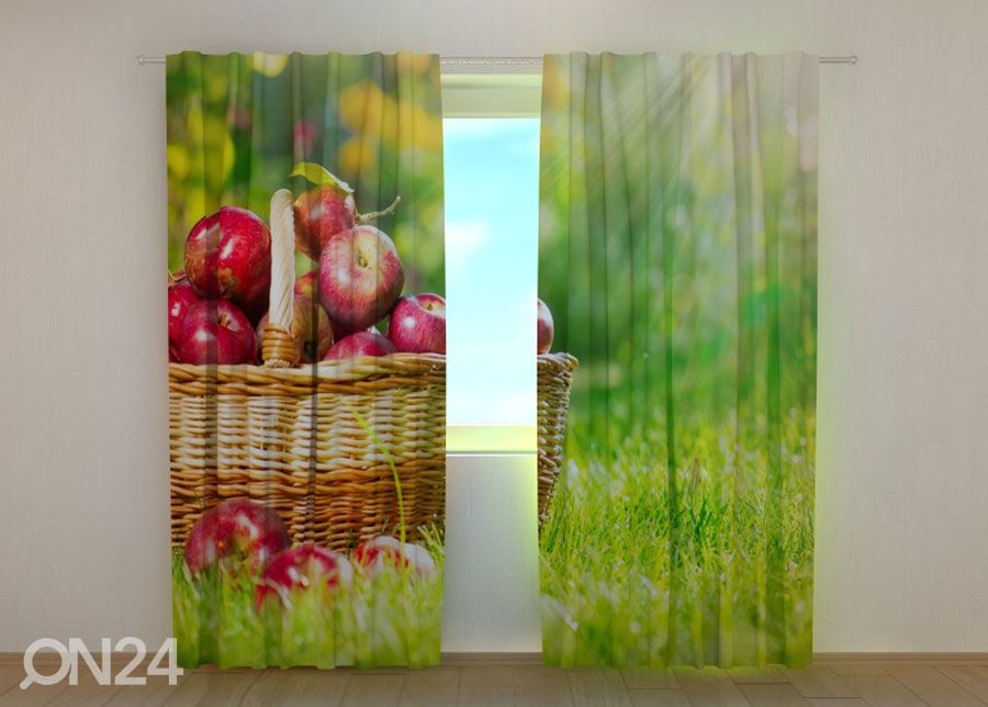 Poolpimendav kardin Apples 240x220 cm suurendatud