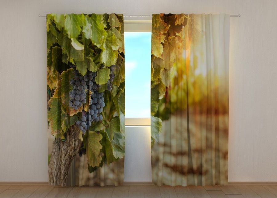 Poolpimendav kardin Autumn Grapes 240x220 cm suurendatud