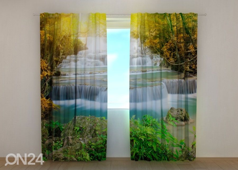 Poolpimendav kardin Autumn waterfall, 240x220 cm suurendatud