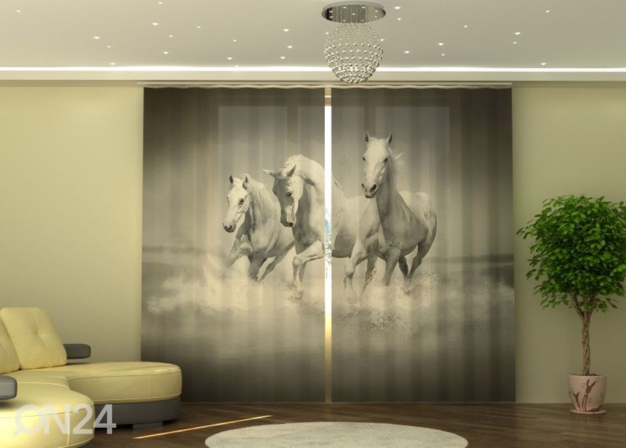 Poolpimendav kardin White Gracefulness 290x245 cm suurendatud