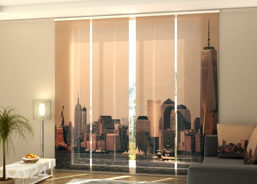Poolpimendav paneelkardin Manhattan skyline 240x240 cm suurendatud