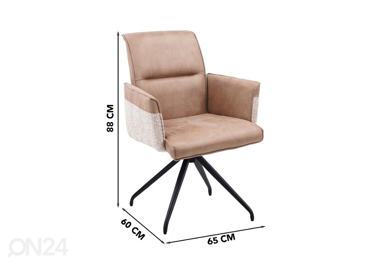 Pöörlev söögitool North suurendatud mõõdud