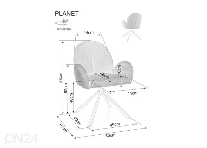 Pöörlev tool Planet suurendatud mõõdud