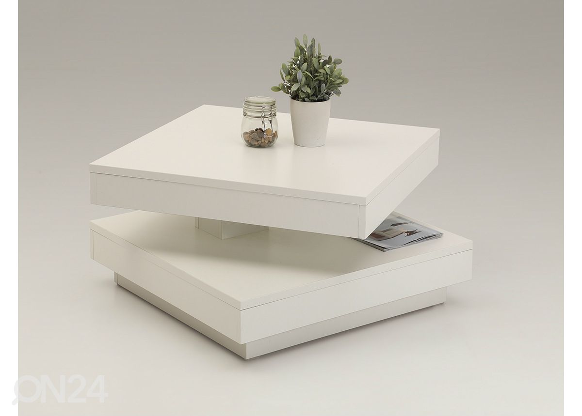 Pöörleva plaadiga Diivanilaud Andy 67x67 cm suurendatud