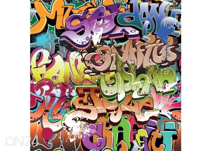 Põrandakleebis Graffiti 170x170 cm suurendatud