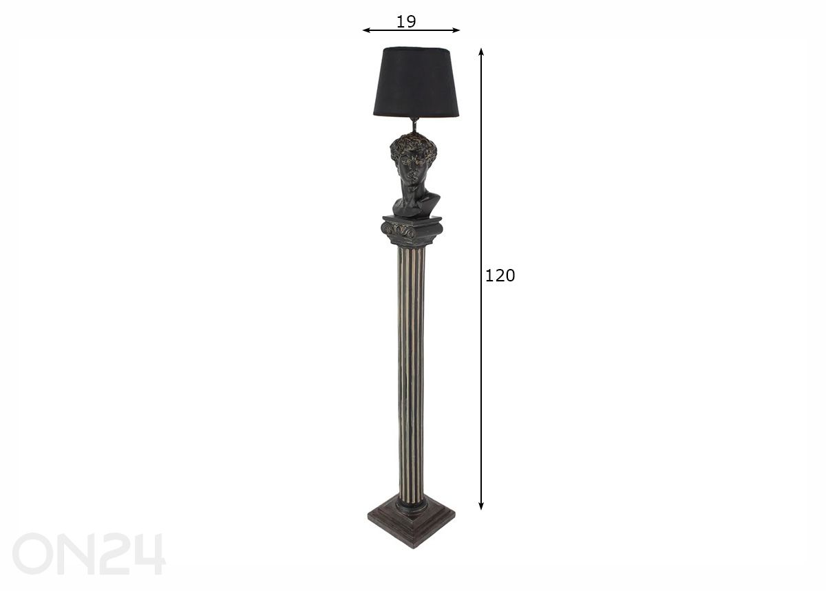 Põrandalamp David suurendatud mõõdud