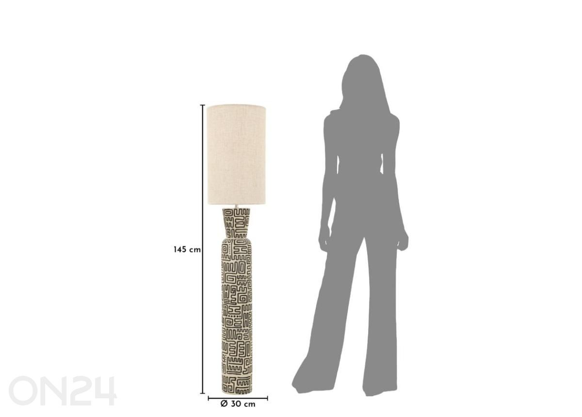 Põrandalamp Nairobi 145 cm suurendatud mõõdud