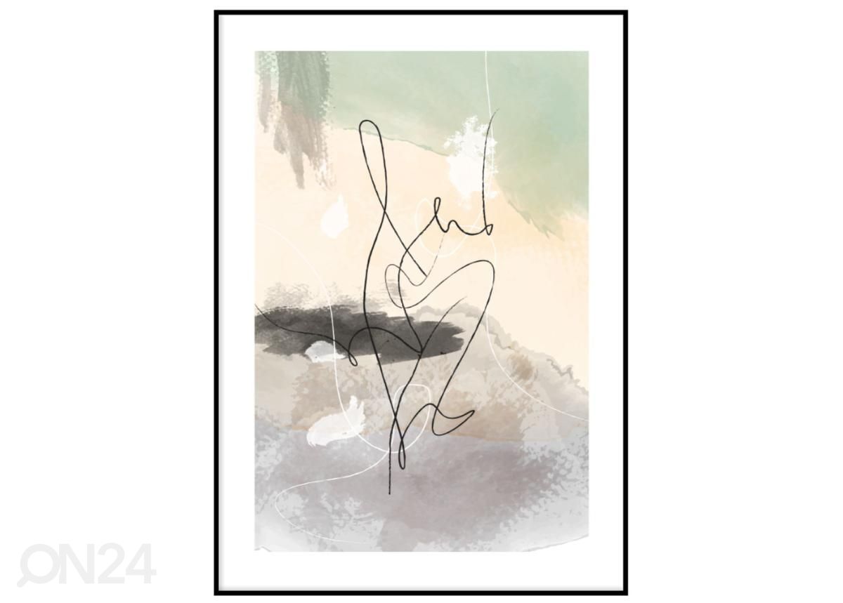 Poster Abstraktne heleroheline II 50x70 cm suurendatud