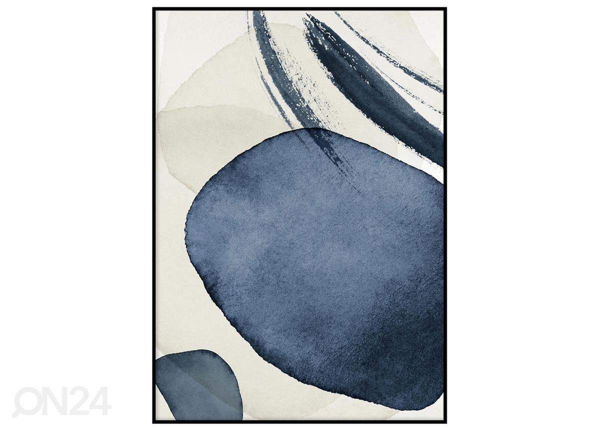Poster Abstraktne sinine II 40x50 cm suurendatud