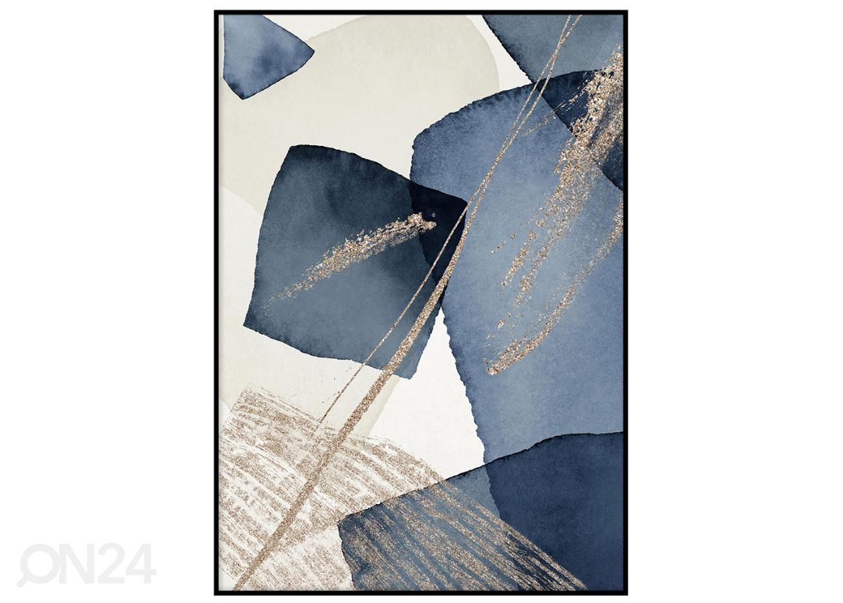 Poster Abstraktne sinine III 30x40 cm suurendatud