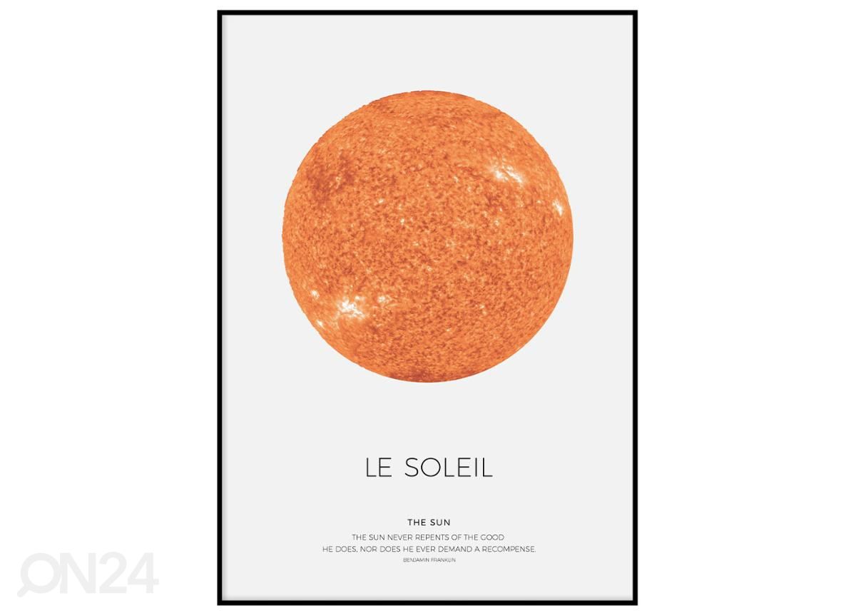 Poster Le Soleil 40x50 cm suurendatud