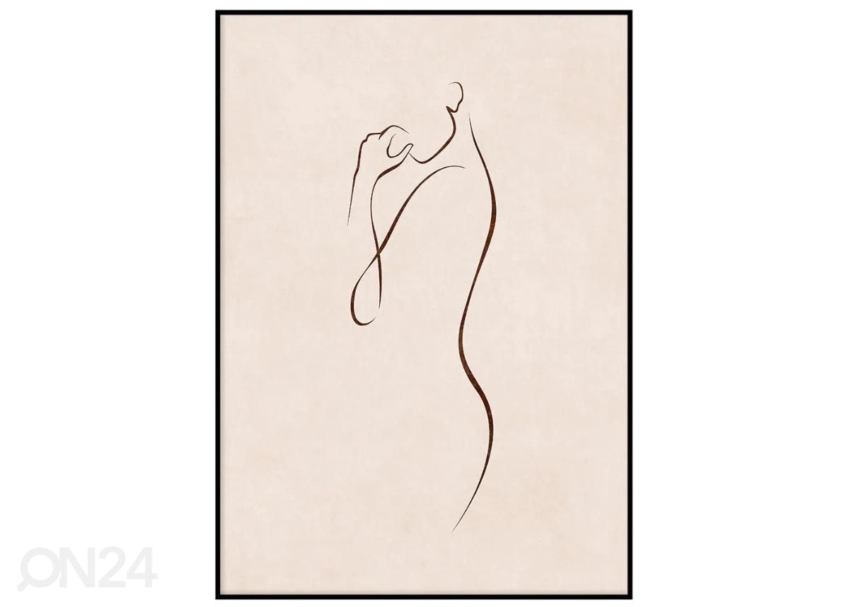 Poster Line art figuur 50x70 cm suurendatud