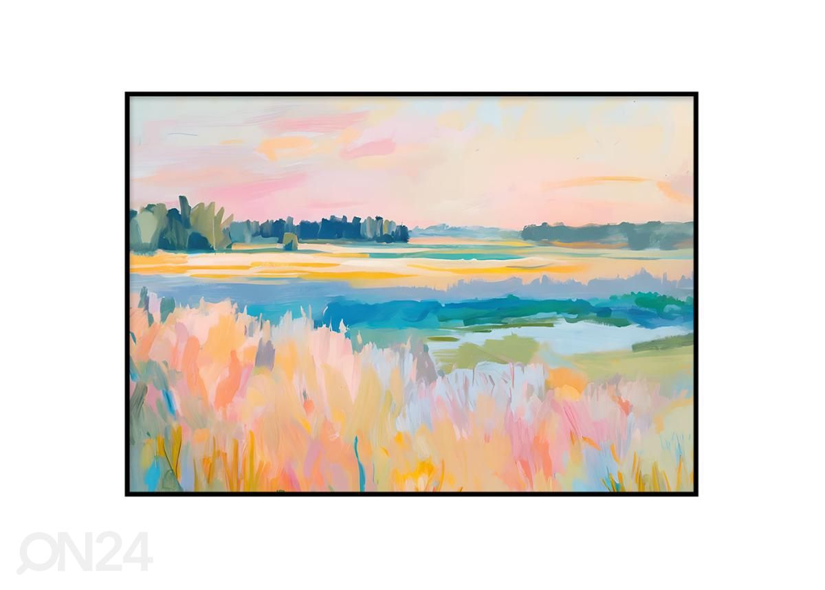 Poster Pastelne maastiku maal 70x100 cm suurendatud