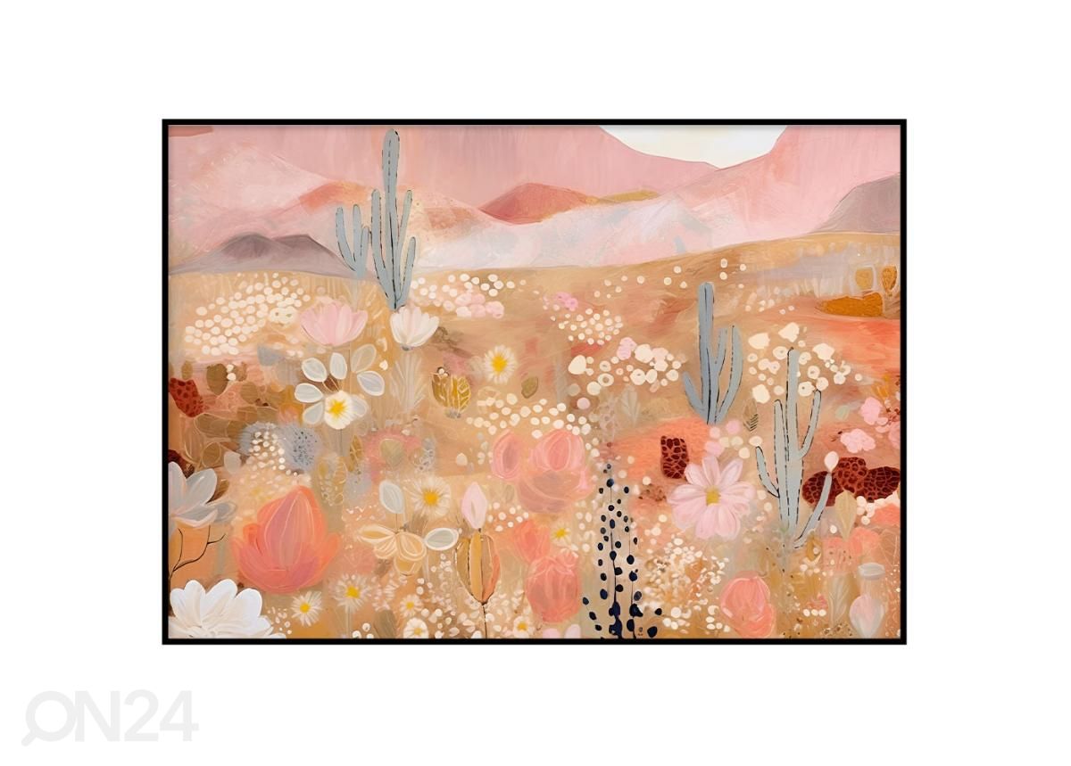 Poster Roosa põld 30x40 cm suurendatud