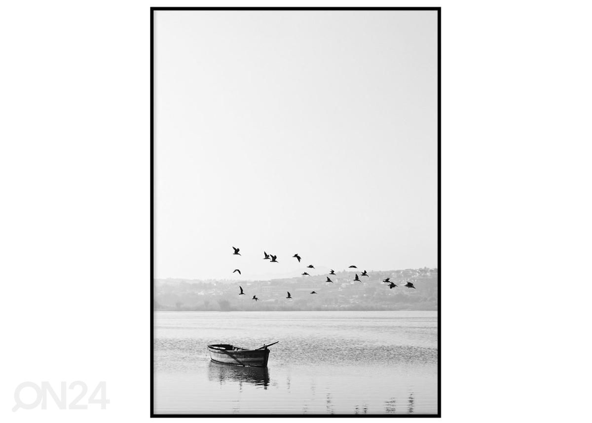 Poster Vaikne must-valge meri 40x50 cm suurendatud