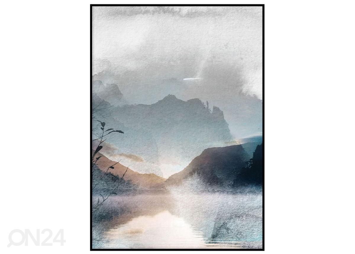 Poster Vesivärvides mäestik I 21x30 cm suurendatud